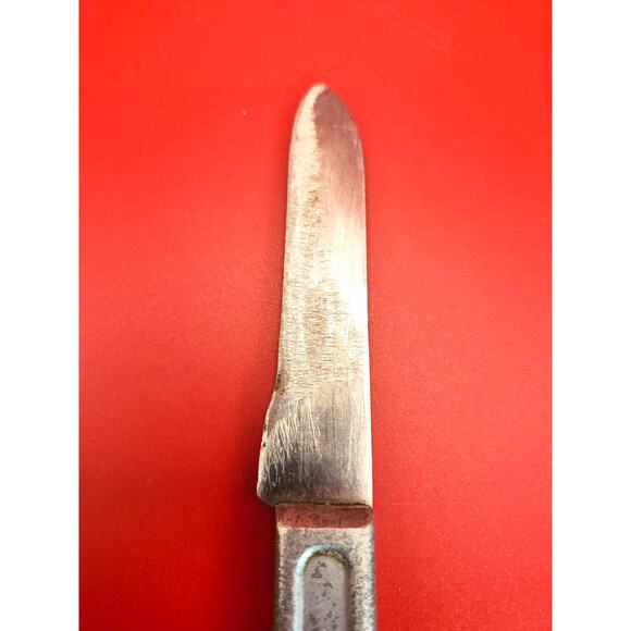 Vintage US Military Mess Knife Fixed Blade w/ Cast Aluminum Handle 7 1/4" - Picture 3 of 12